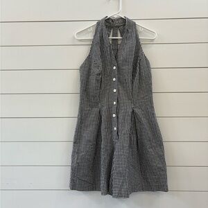 Vintage Rampage Black and White Checkered Romper